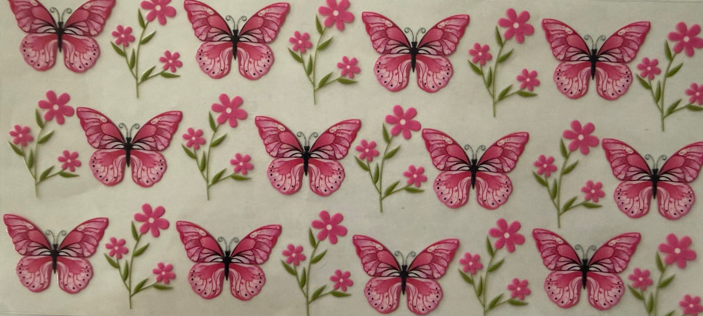 1009 PINK BUTTERFLY COLLAGE