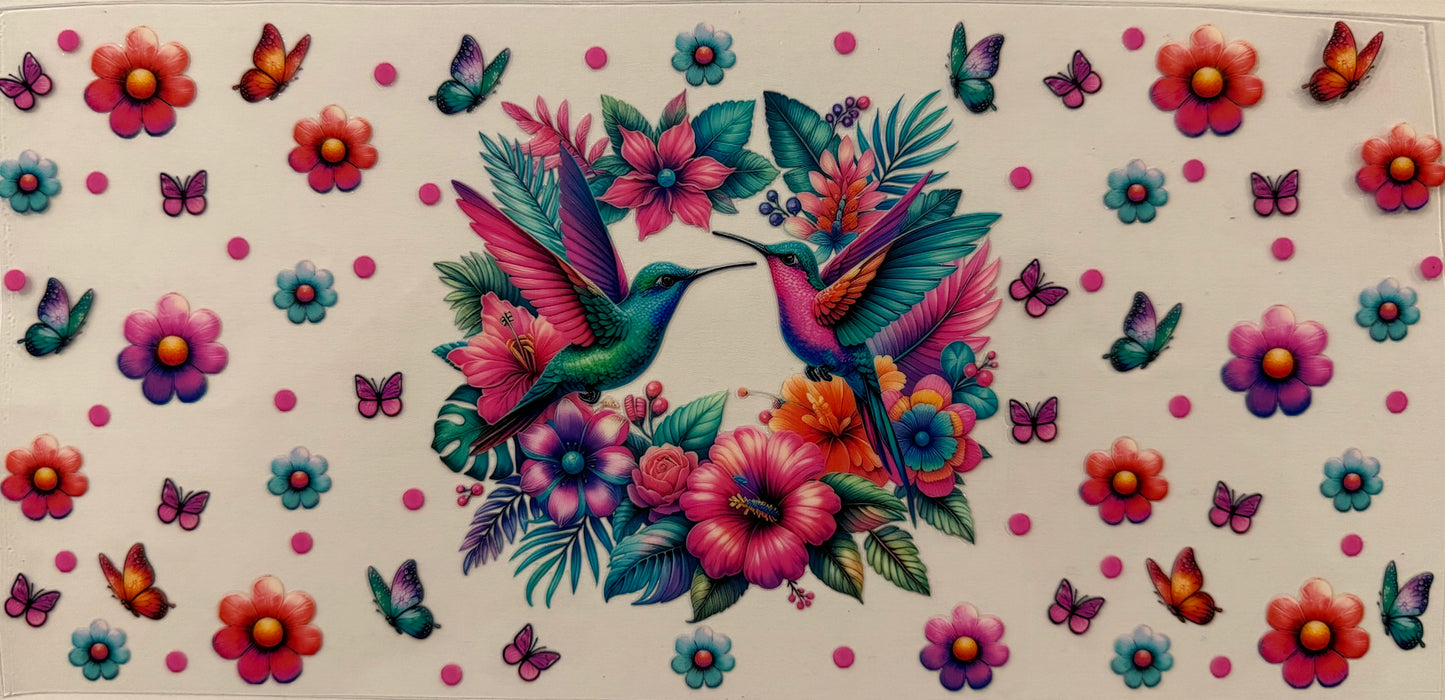 1035 Hummingbirds & Flowers