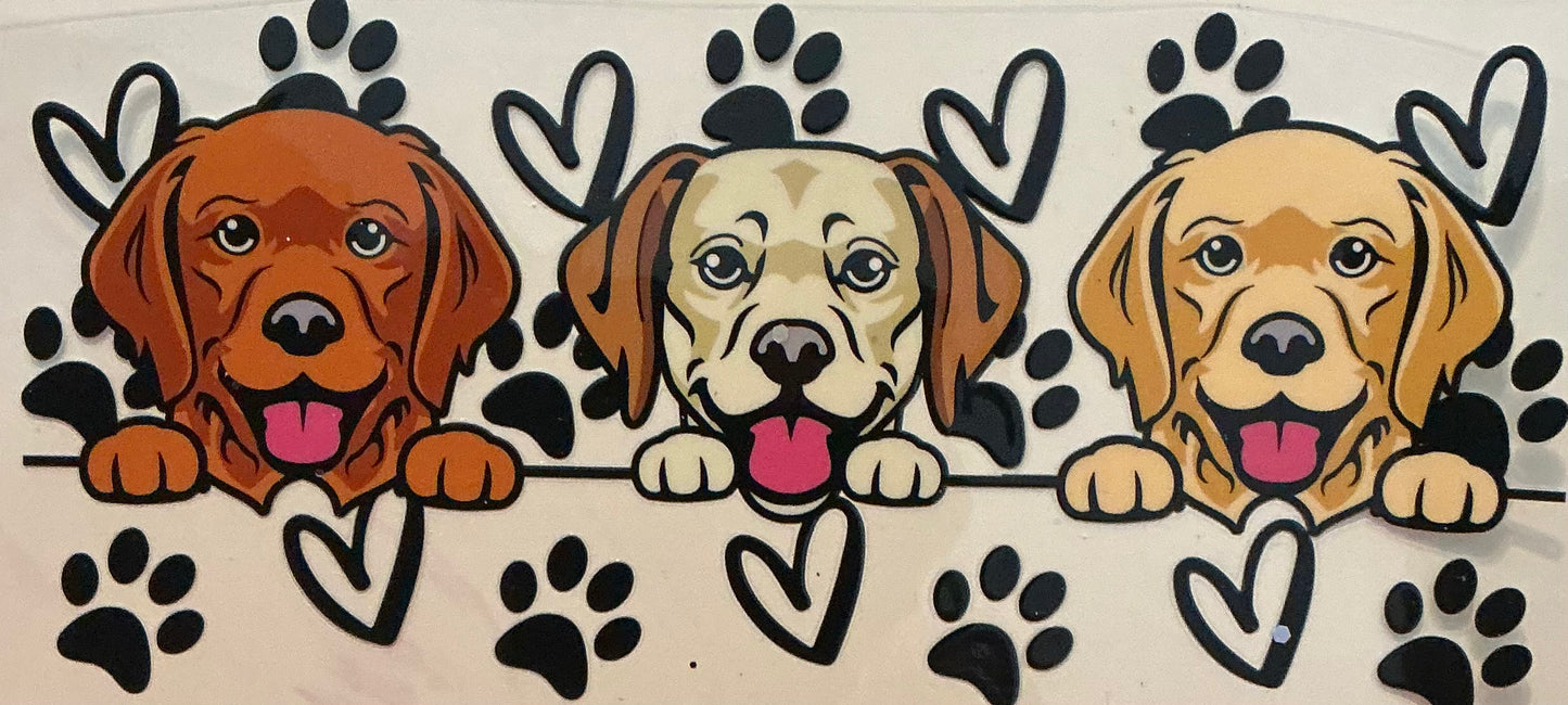 383 3 LABS W BLACK HEARTS
