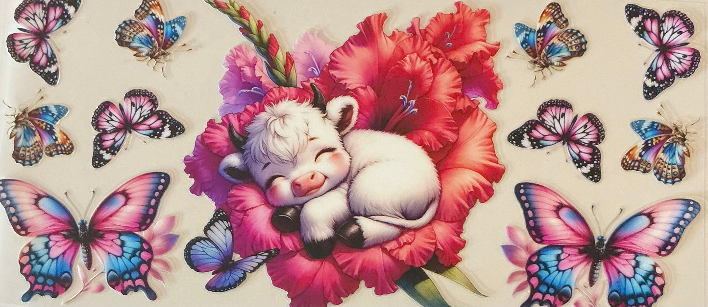 389 BABY GOAT SLEEPING IN HIBICUS FLOWER