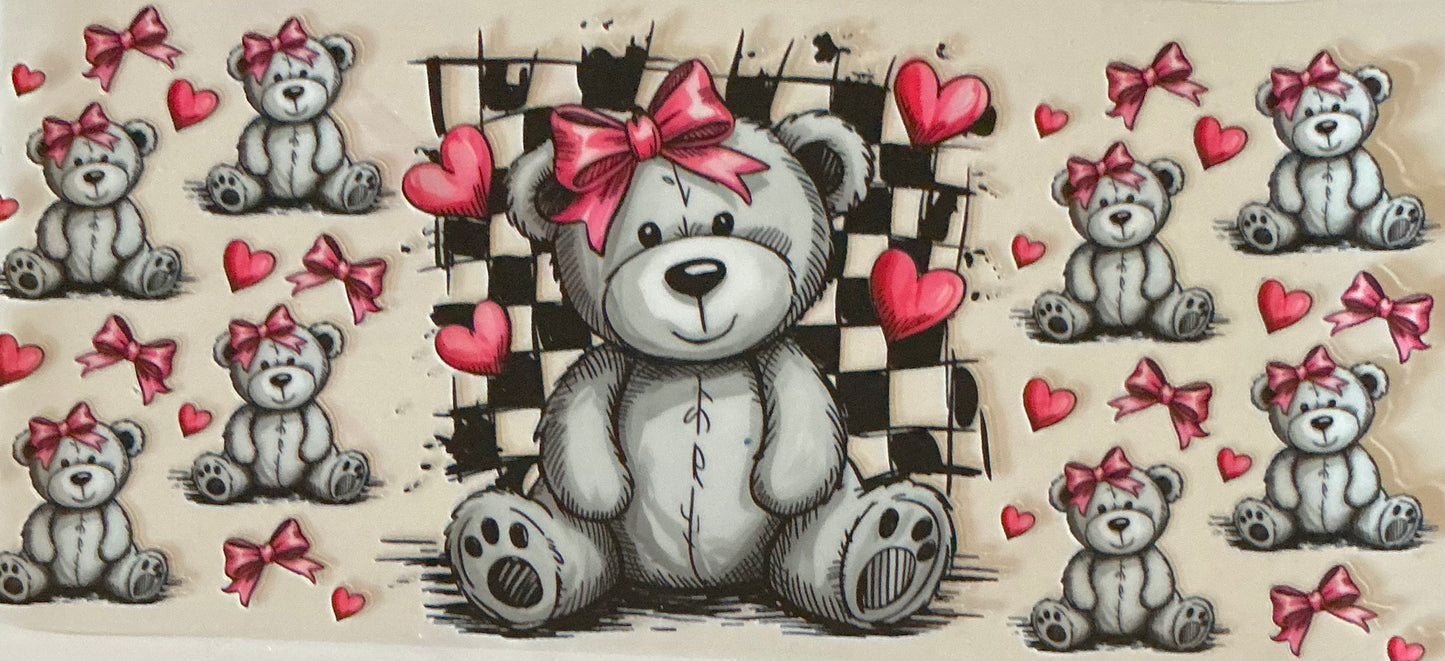 489 TEDDY BEAR W/ PINK BOW