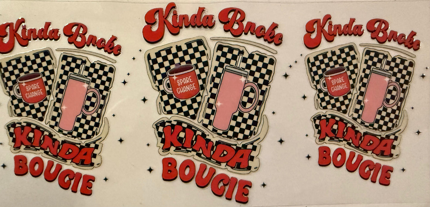 75 KINDA BROKE KINDA BOUGIE RED & CHECKERED