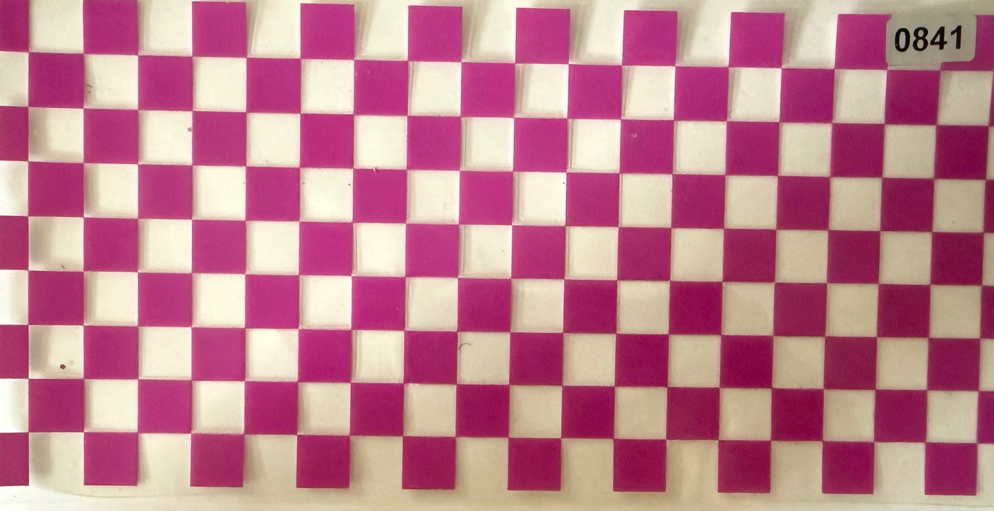 841 HOT PINK CHECKERED BOARD
