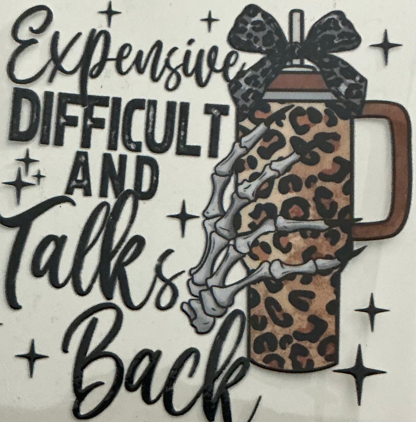 95 EXPENSIVE DIFFICULT AND TALKS BACK DECAL
