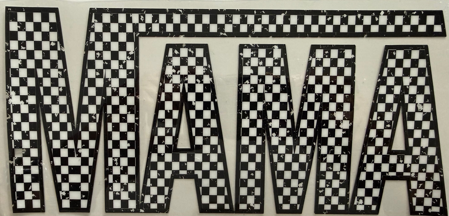 1077 MAMA PRINT IN CHECKERED VAN STYLE