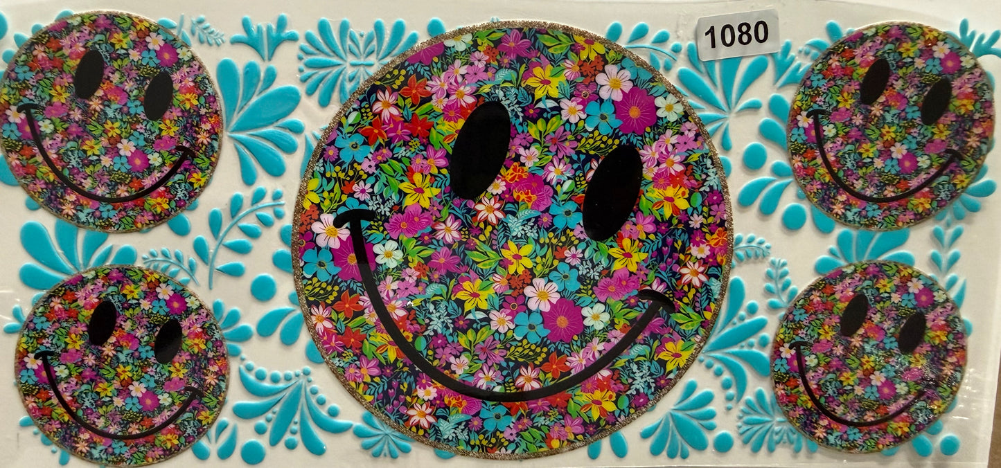 1080 SMILEY FACE COLLAGE W/FLOWERS