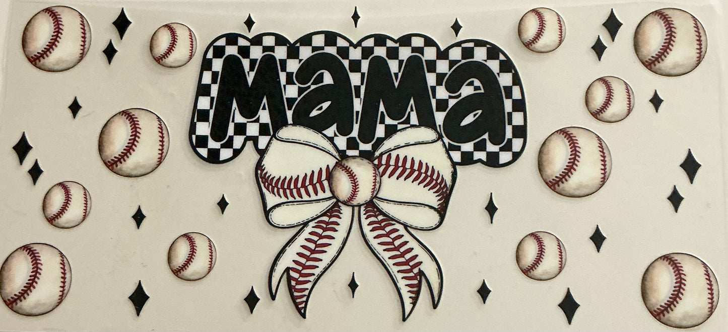 153 Baseball Mom w/ Bow Wrap