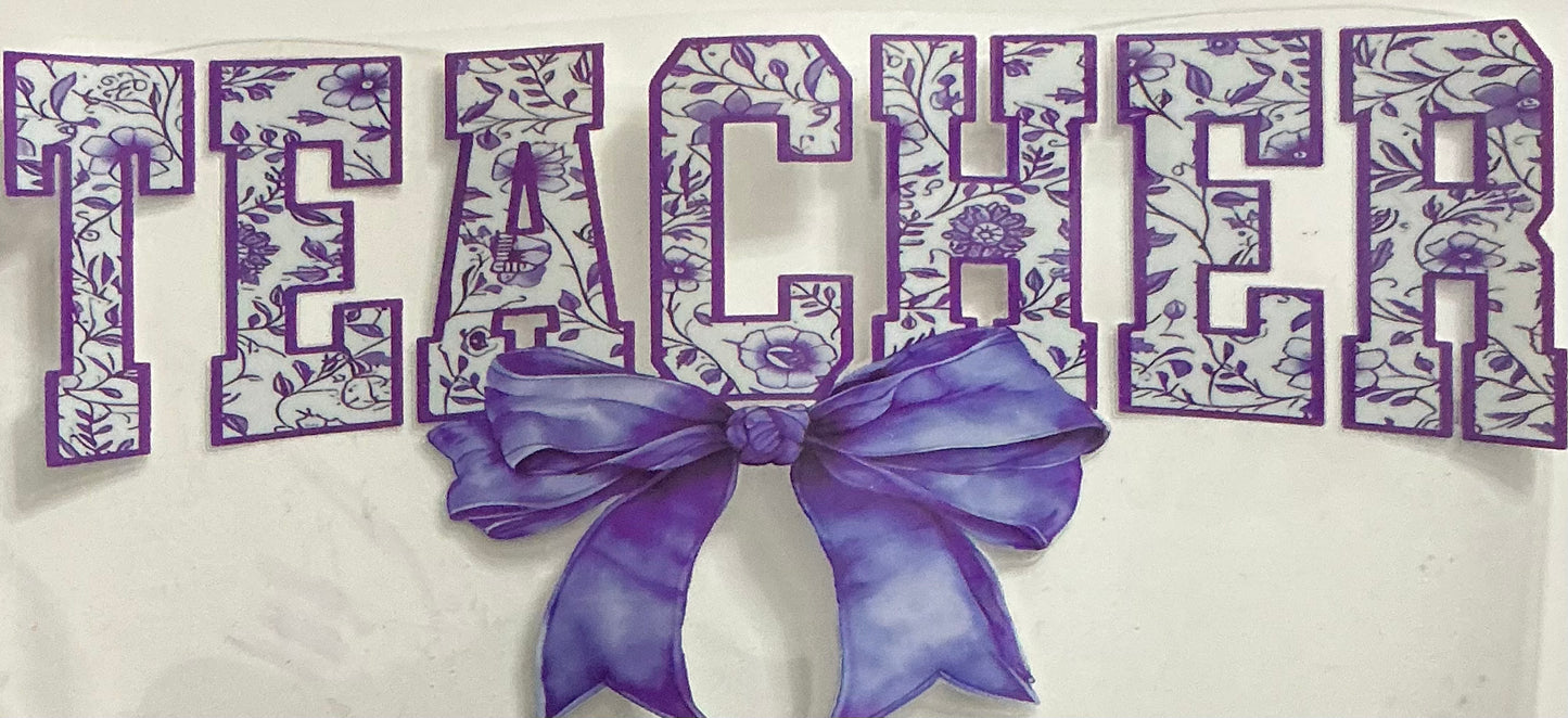 169 Teacher w/Purple Bow Wrap