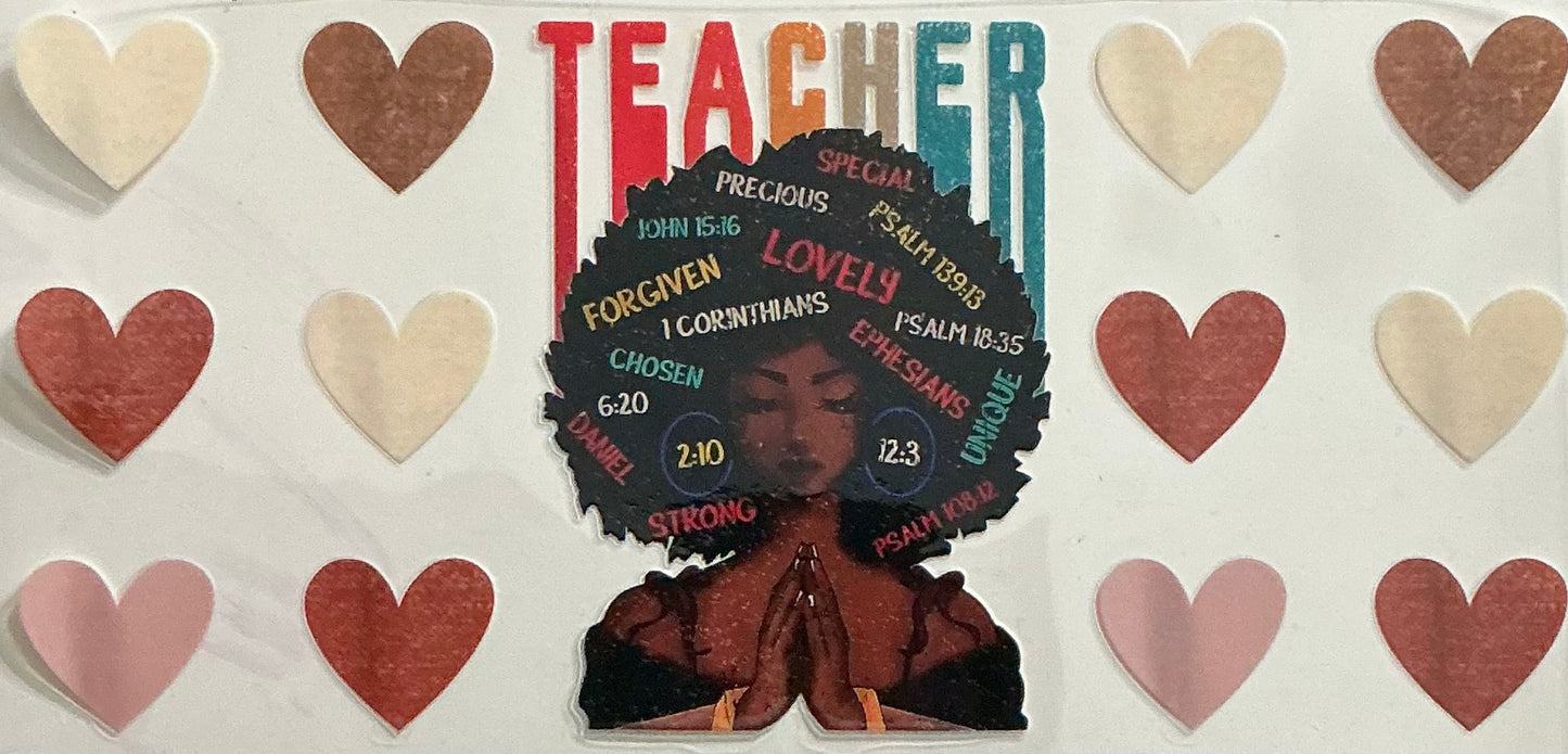 170 African American Teacher w/Bible Verses Wrap