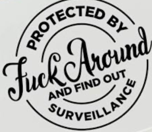 Protected By Surveillance (FAFO) Screen Print