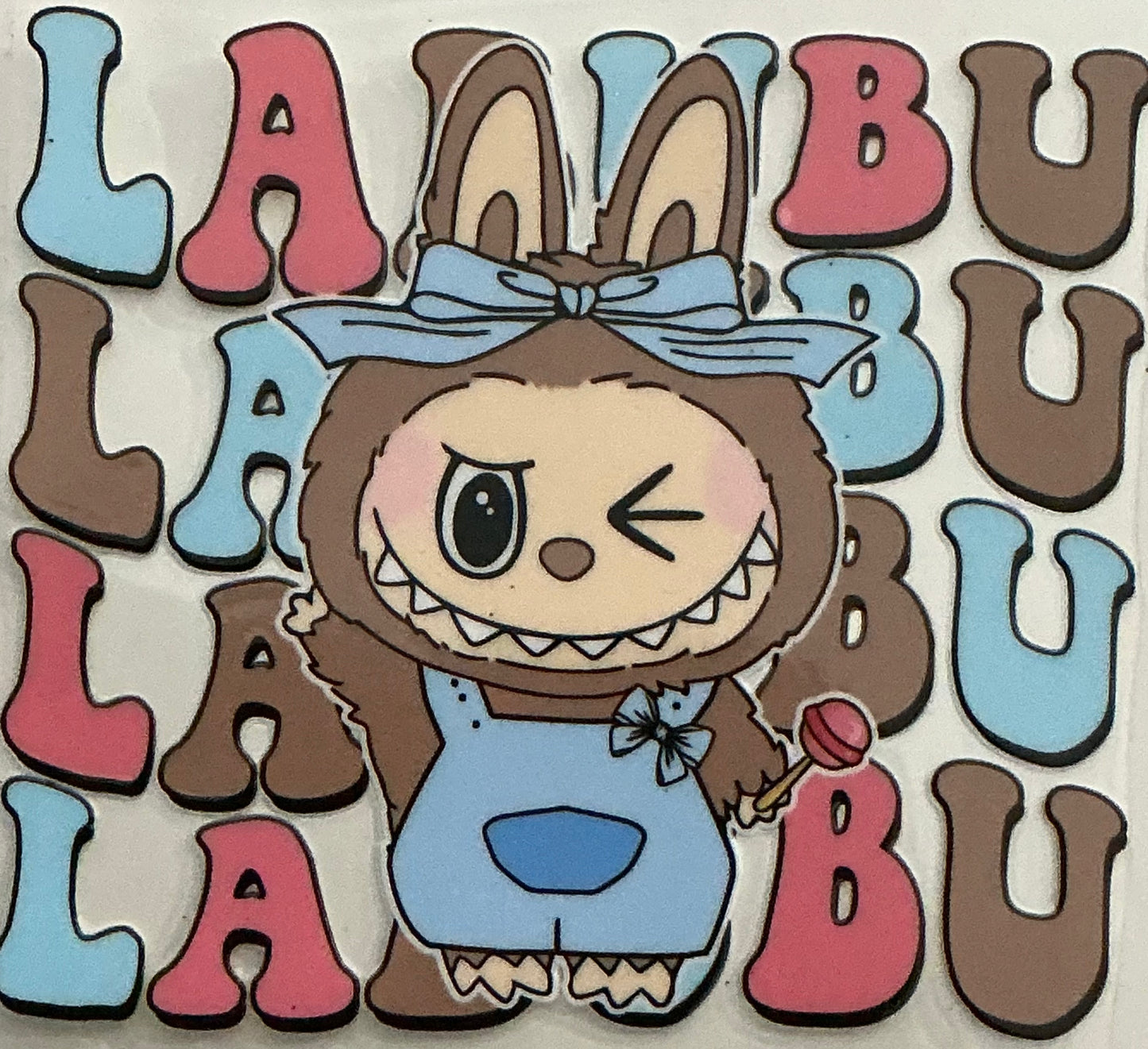 266 Labubu Blue In Overalls