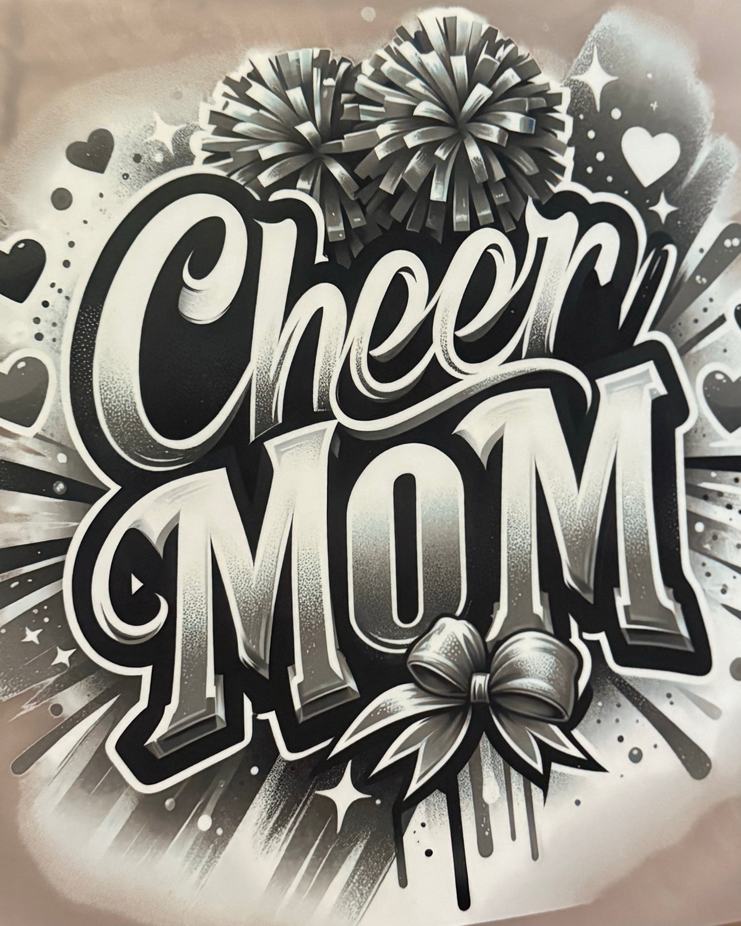 Cheer Mom Screen Print Transfers