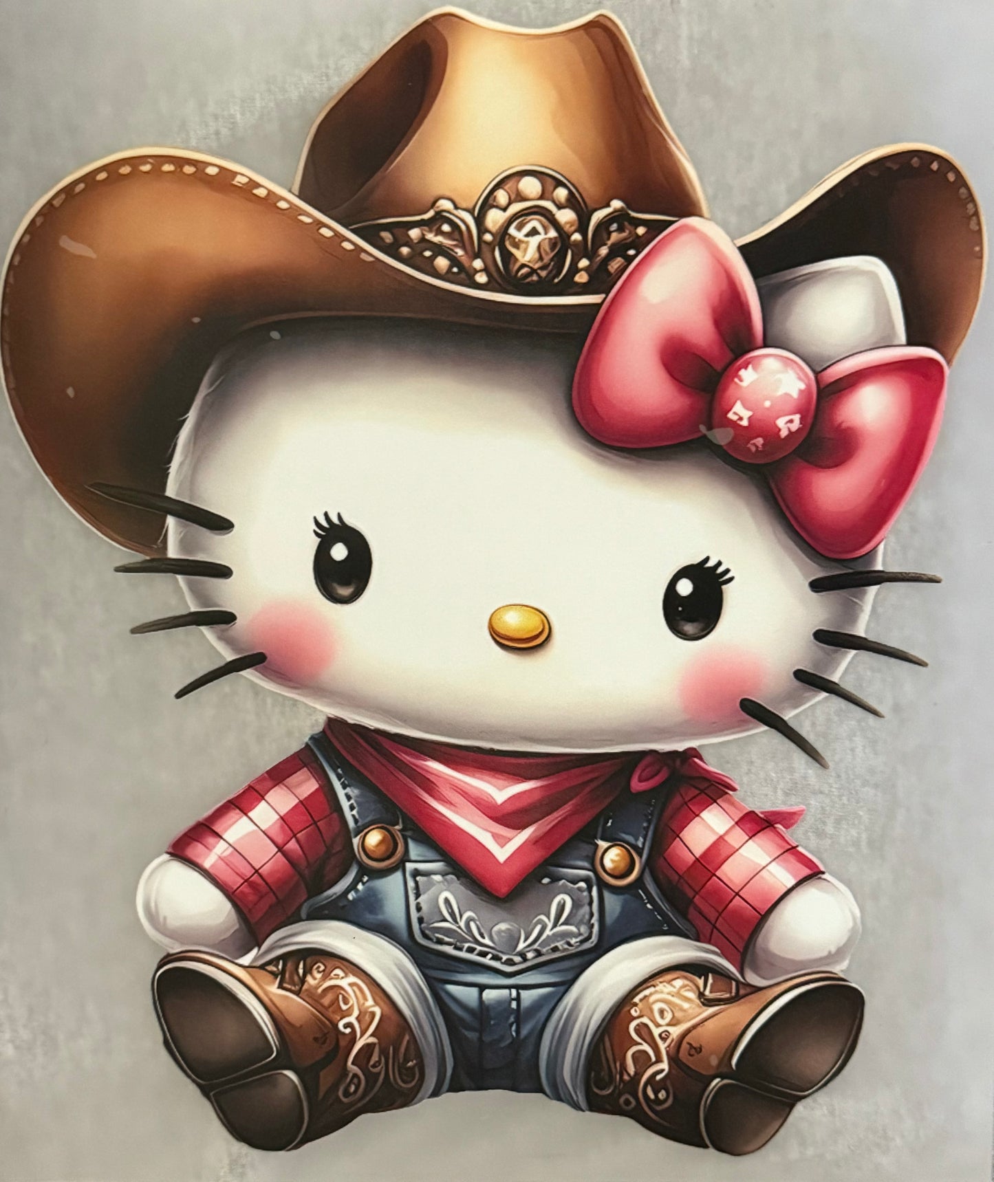 Kitty Cowgirl Clear Film Transfer