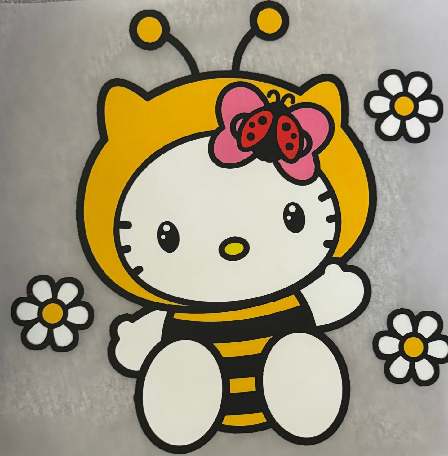 Kitty Bumblebee Clear Film Transfer