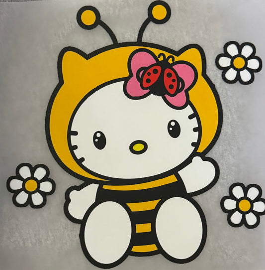 Kitty Bumblebee Clear Film Transfer
