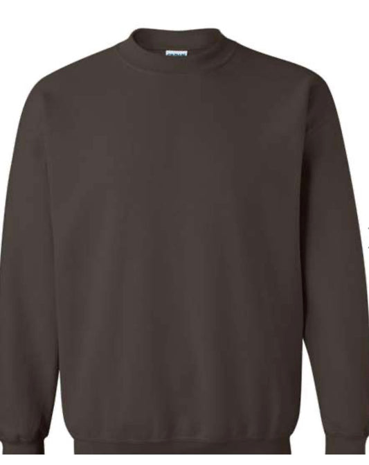 Gildan Dark Chocolate Crewneck Sweatshirt