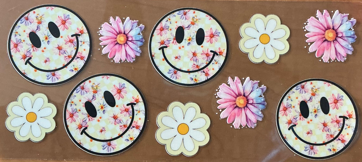 746 Yellow Flower Smiley Face Wrap