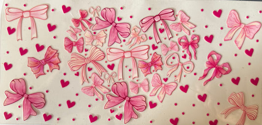 0002 Pink Bows w/Hearts