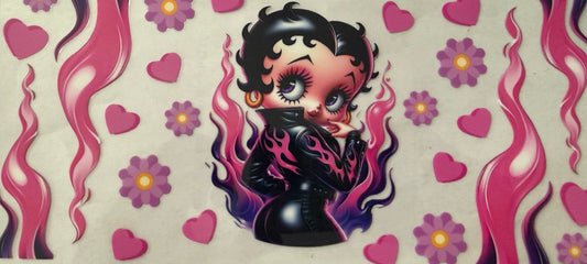 1002 BOOP W/PINK HEARTS & FLAMES
