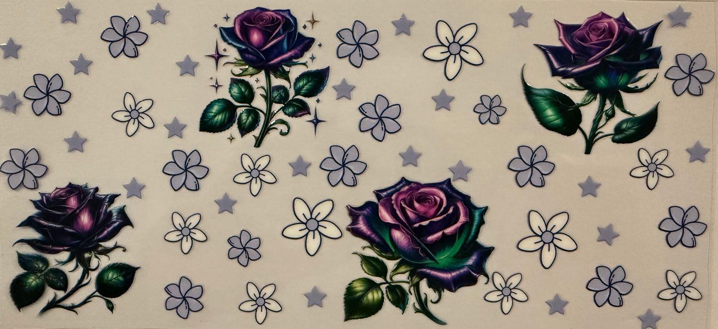 1034 Purple & Green Rose Collage