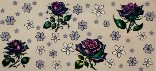 1034 Purple & Green Rose Collage