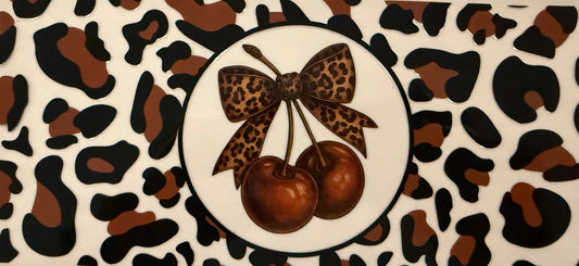1036 Cherry w/Leopard Print