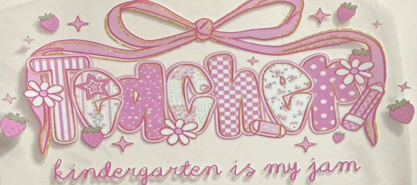 168 Teacher, Kindergarten Is My Jam Wrap