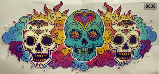 36 TRIO MULTICOLOR SKULL