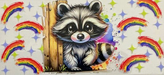 380   RACCOON W/RAINBOW