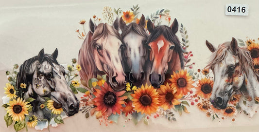 416   5 Horses in Sunflowers