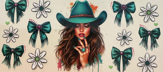 440   TURQUOISE COWGIRL W/ COWBOY HAT