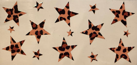 458   PURPLE LEOPARD PRINT STARS