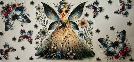 812   FAIRY W/ BUTTERFLIES & FLOWERS