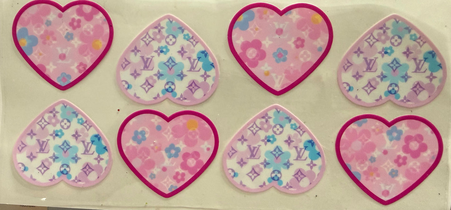 817   PINK & PURPLE LV HEARTS