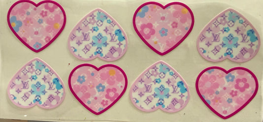 817   PINK & PURPLE LV HEARTS