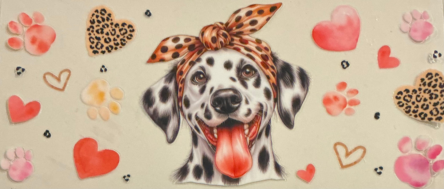 847 DALMATION W/LEOPARD BOW