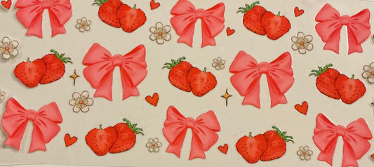 878   PINK BOWS & STRAWBERRIES COLLAGE