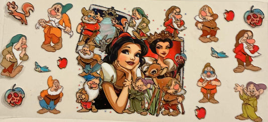 905 SNOW PRINCESS COLLAGE W/EVIL QUEEN & DWARFS