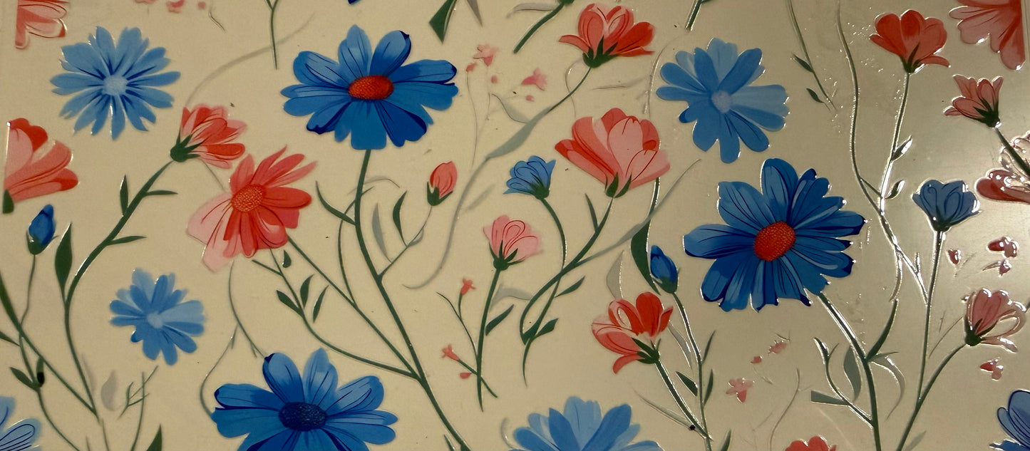 912   PINK & BLUE FLOWER COLLAGE