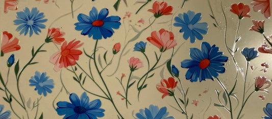 912   PINK & BLUE FLOWER COLLAGE