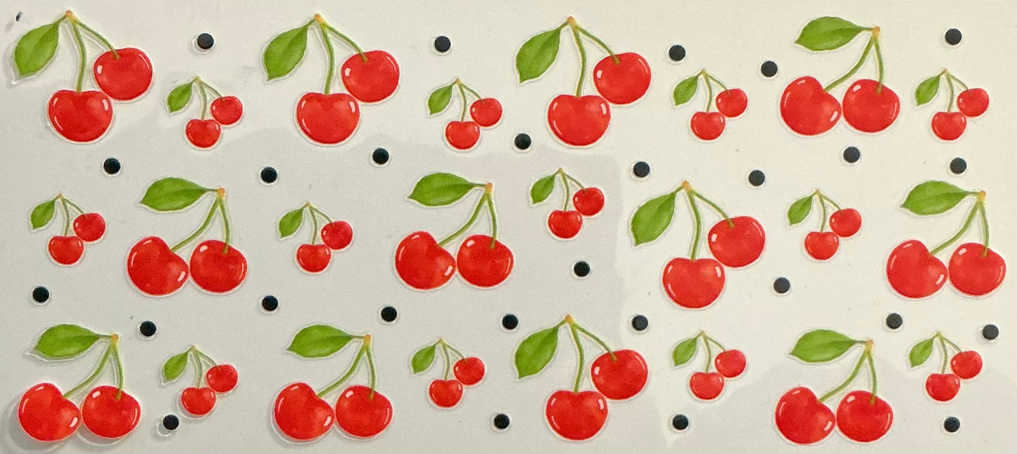 922   CHERRIES W/BLACK DOTS