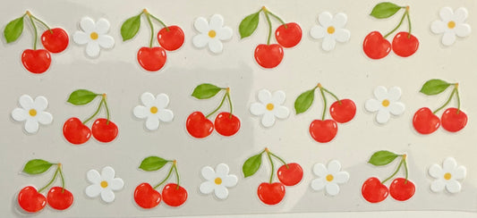 923   CHERRIES W/WHITE DAISIES