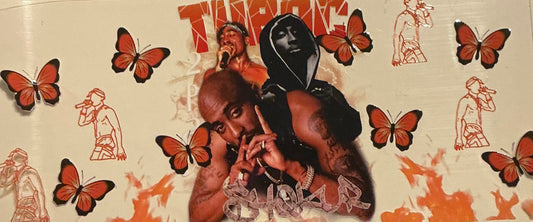 937   TUPAC W/ ORANGE BUTTERFLIES