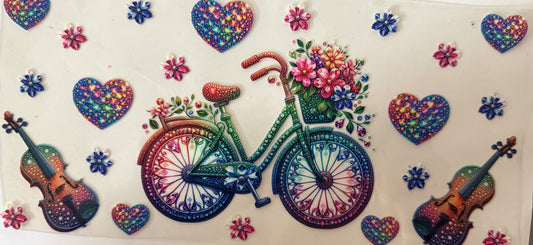 951 BICYCLE W/FLOWERS & DIAMONDS