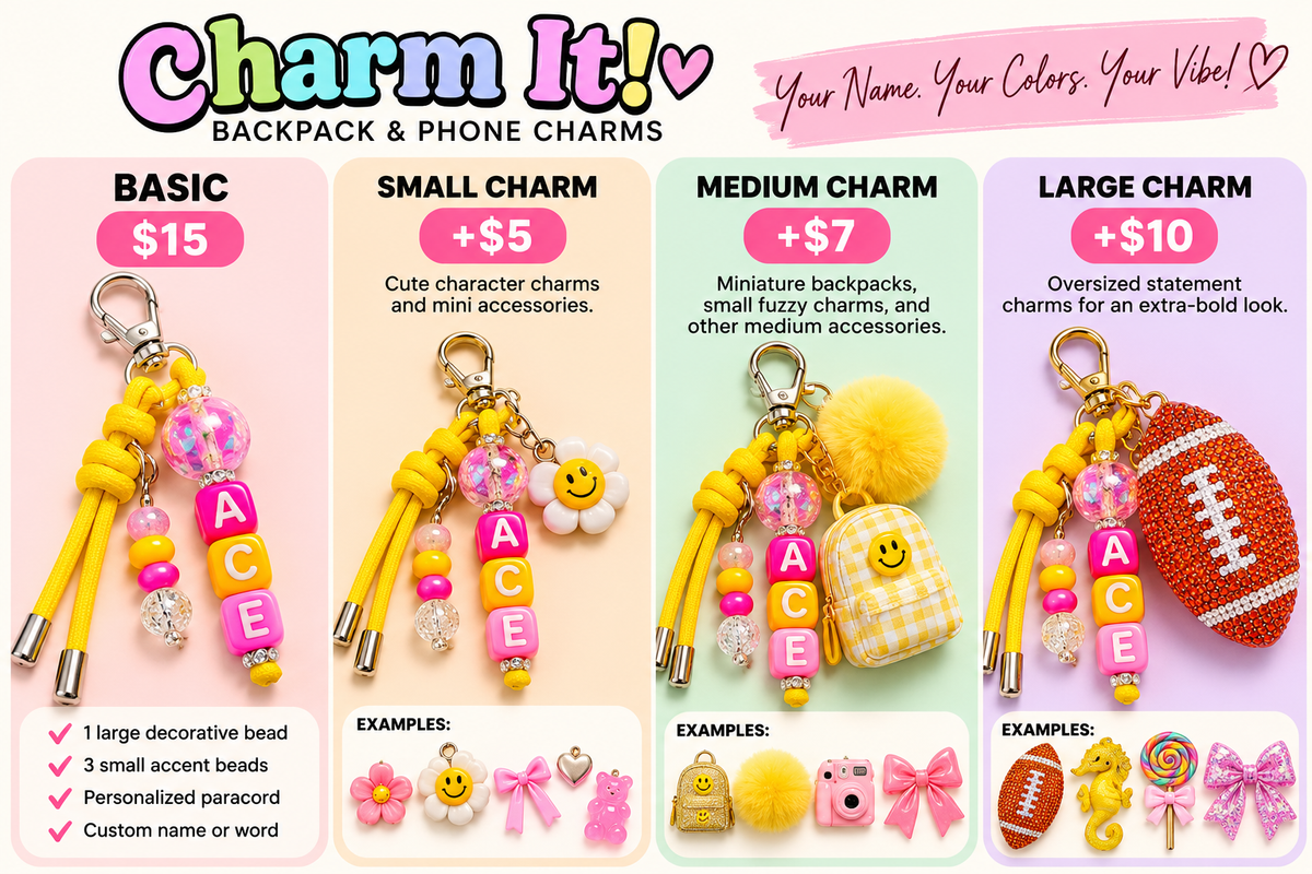 Custom Charm It! Backpack & Phone Charm