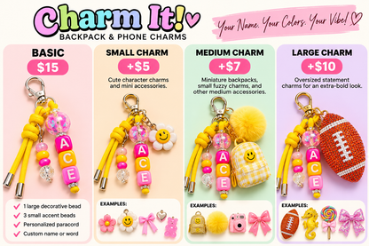 Custom Charm It! Backpack & Phone Charm