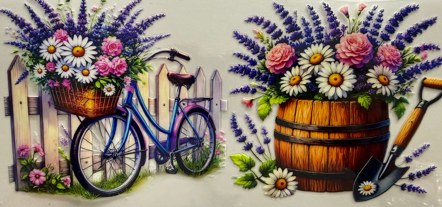 1051 BICYCLE W/FLOWER BARREL