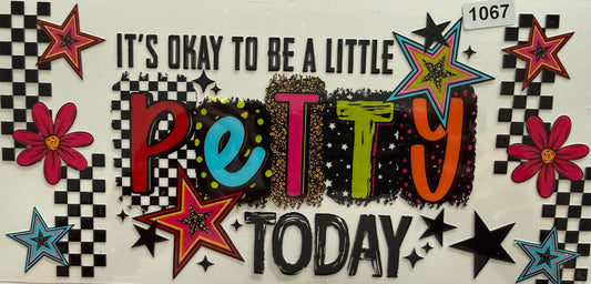 1067   IT'S OKAY TO BE A LITTLE PETTY TODAY