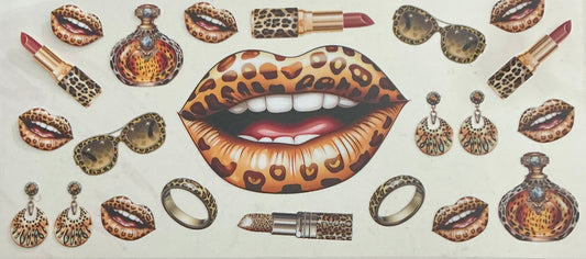 123 Leopard Lips Print Wrap