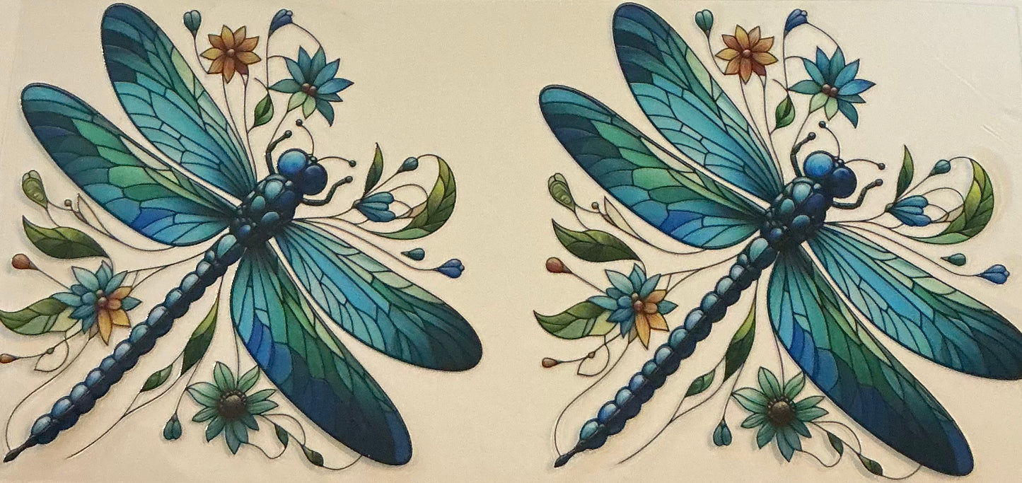 14 Blue/Green Dragonfly Wrap